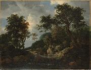 Jacob van Ruisdael The Forest Stream oil painting